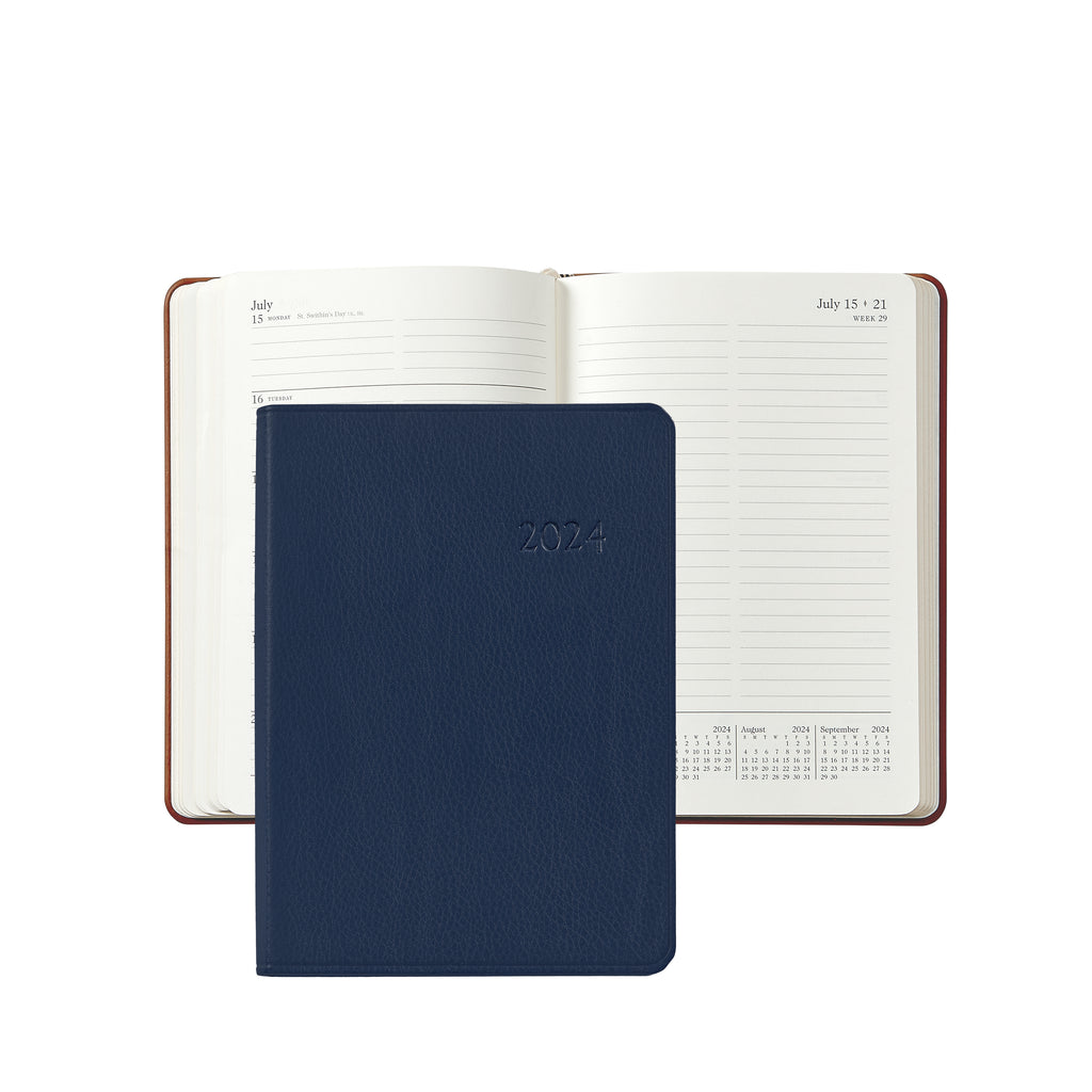 Notebook black and blue leather