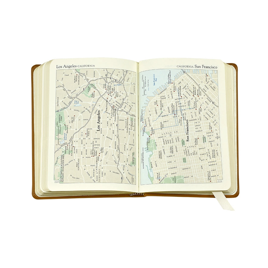 Trouvaille - World Journal with map. Recycled paper, letterpressed and  biodegradable cover.